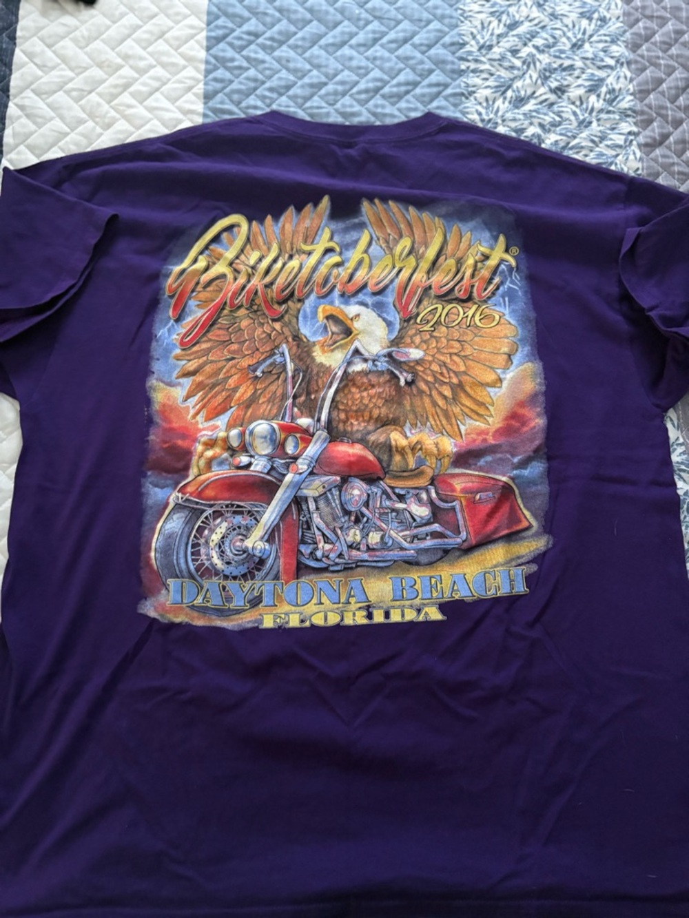 Harley-Davidson Purple Biketoberfest 2016 Daytona Beach Graphic Tee